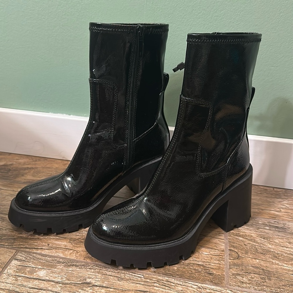 Zara Black Heeled Boots